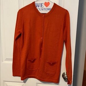 Kimberley Orange Knit Cardigan